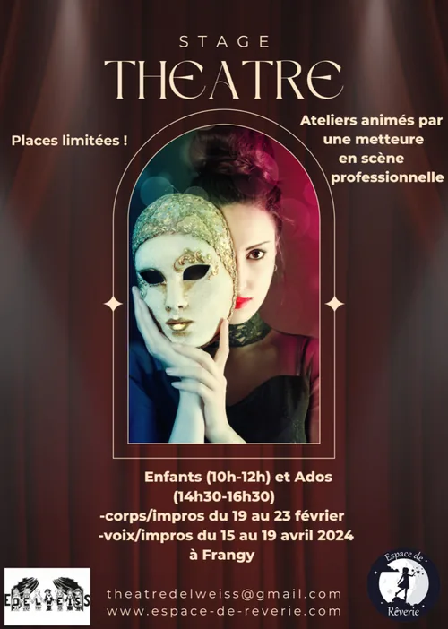 Affiche des stages de théâtre 2024