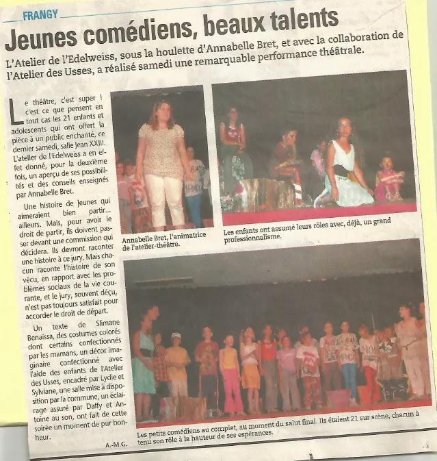 Article : Jeunes comédiens, beaux talents